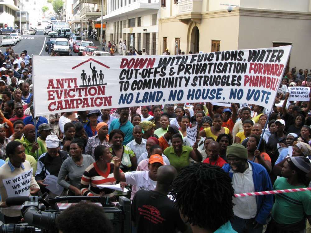 Anti Eviction March at Cape High Court